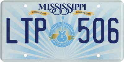MS license plate LTP506