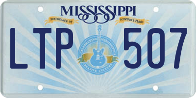 MS license plate LTP507