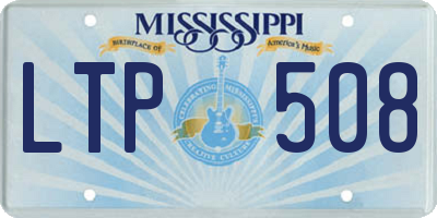 MS license plate LTP508