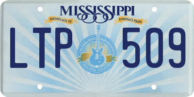 MS license plate LTP509