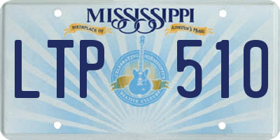 MS license plate LTP510