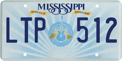 MS license plate LTP512