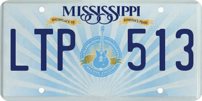 MS license plate LTP513