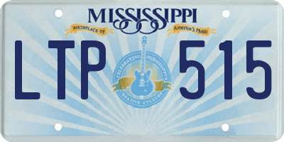 MS license plate LTP515