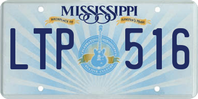 MS license plate LTP516