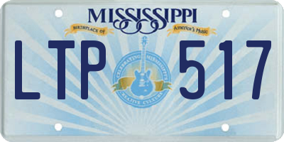 MS license plate LTP517