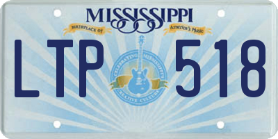 MS license plate LTP518