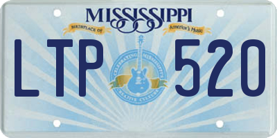 MS license plate LTP520