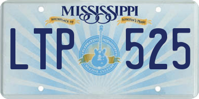 MS license plate LTP525