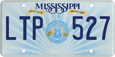 MS license plate LTP527