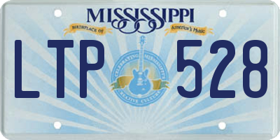 MS license plate LTP528