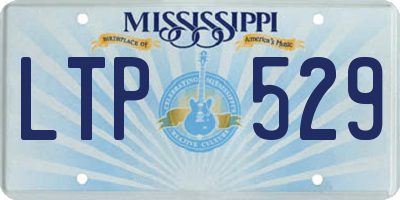 MS license plate LTP529