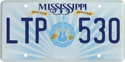 MS license plate LTP530