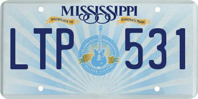 MS license plate LTP531