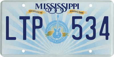 MS license plate LTP534
