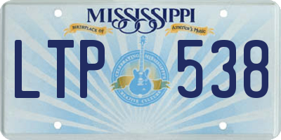 MS license plate LTP538
