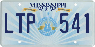 MS license plate LTP541