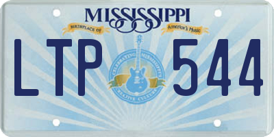 MS license plate LTP544