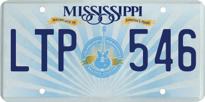 MS license plate LTP546