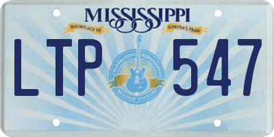 MS license plate LTP547