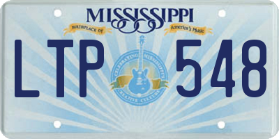 MS license plate LTP548