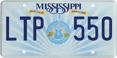 MS license plate LTP550