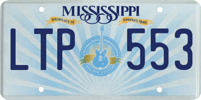 MS license plate LTP553