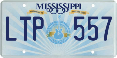 MS license plate LTP557