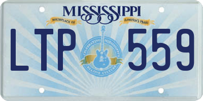 MS license plate LTP559