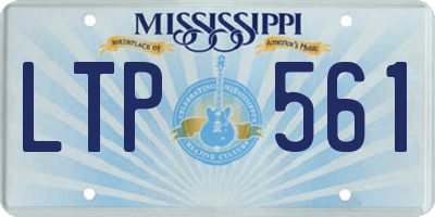 MS license plate LTP561