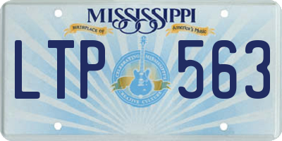 MS license plate LTP563