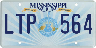 MS license plate LTP564