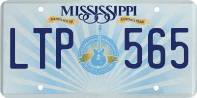 MS license plate LTP565