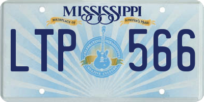 MS license plate LTP566