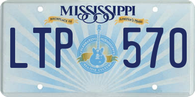 MS license plate LTP570