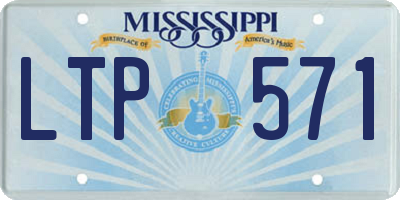 MS license plate LTP571