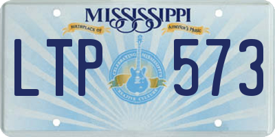 MS license plate LTP573
