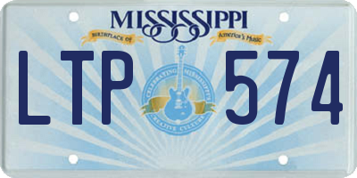 MS license plate LTP574