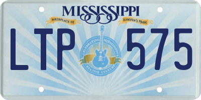 MS license plate LTP575