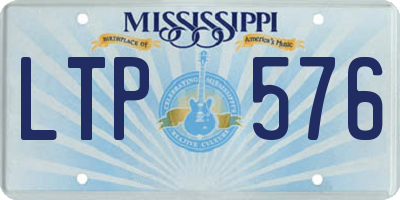 MS license plate LTP576