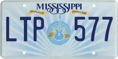 MS license plate LTP577