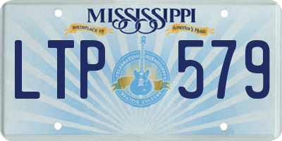 MS license plate LTP579