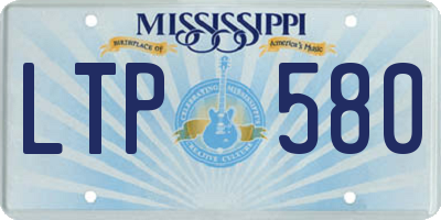 MS license plate LTP580
