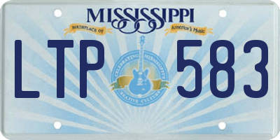 MS license plate LTP583