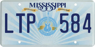 MS license plate LTP584