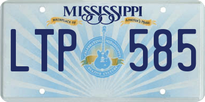 MS license plate LTP585