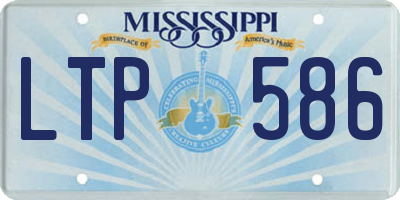 MS license plate LTP586