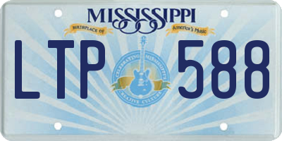 MS license plate LTP588
