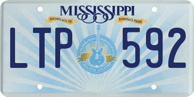 MS license plate LTP592