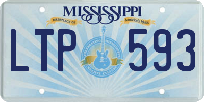MS license plate LTP593